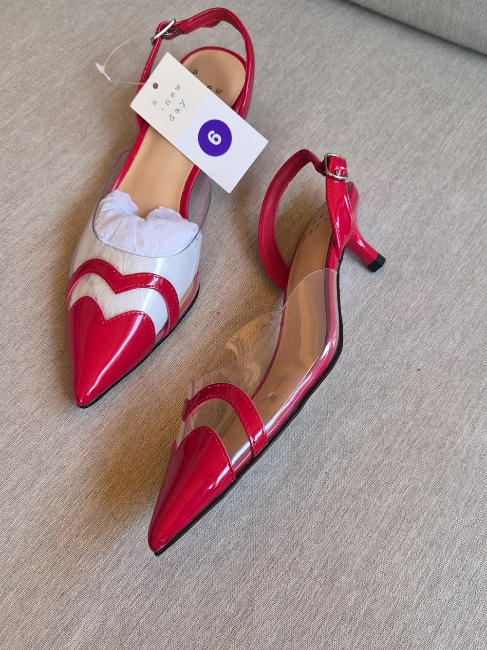 AND Red Kitten Heels